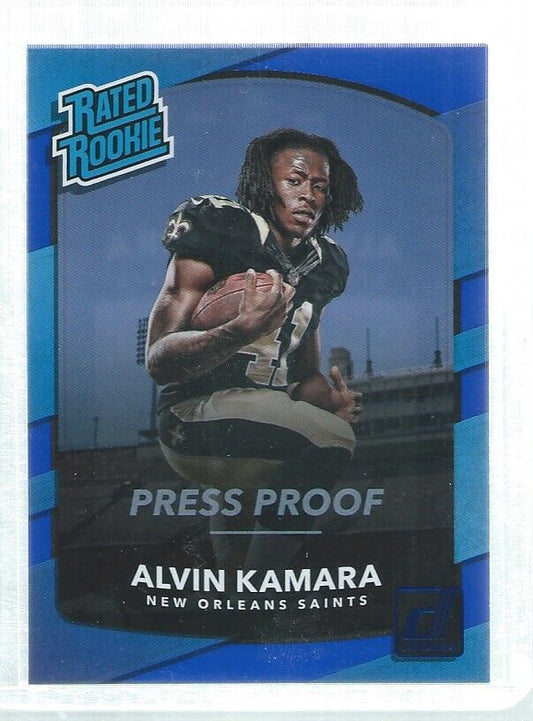 ALVIN KAMARA 2017 DONRUSS RATED ROOKIE PRESS PROOF BLUE RC #349