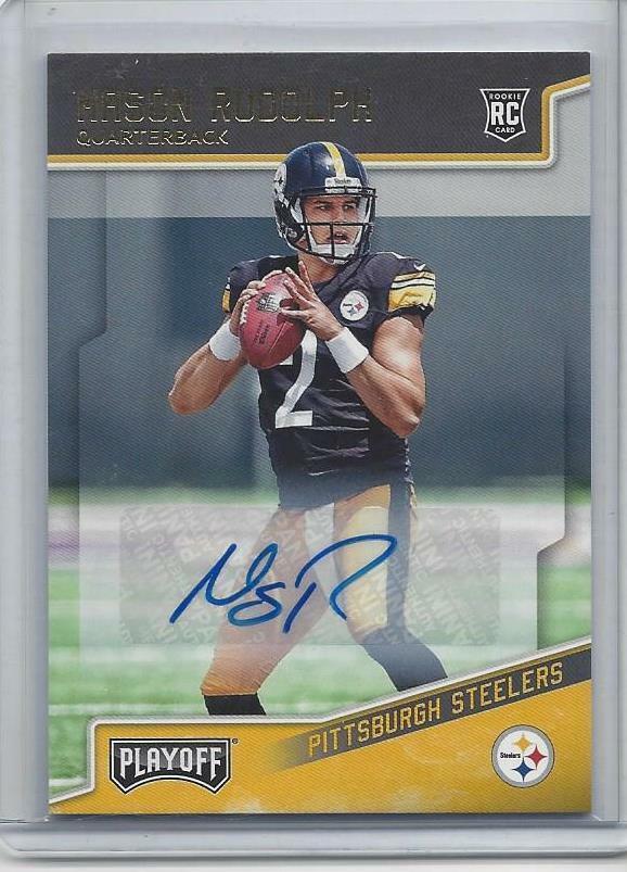 MASON RUDOLPH 2018 PLAYOFF STEELERS ROOKIE AUTO RC #225