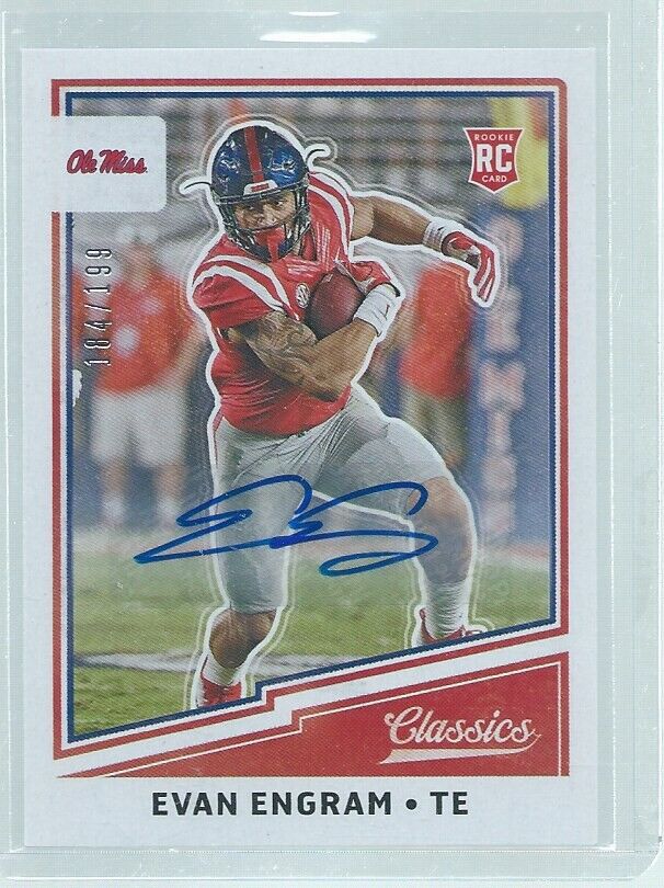 EVAN ENGRAM 2017 PANINI CLASSICS AUTO RC #D 184/199