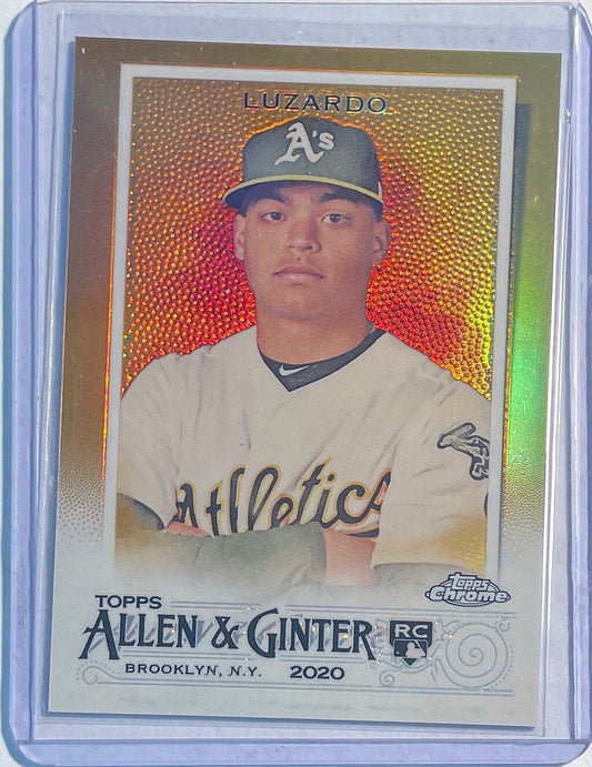 JESUS LUZARDO 2020 TOPPS ALLEN & GINTER GOLD CHROME REFRACTOR ROOKIE RC #D 32/50