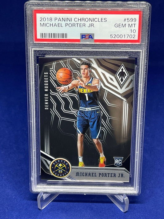 MICHAEL PORTER JR 2018-19 PANINI CHRONICLES PHOENIX ROOKIE RC #599 PSA 10 MINT