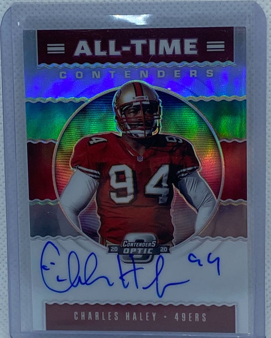 CHARLES HALEY 2020 PANINI CONTENDERS OPTIC ALL-TIME ON CARD AUTO HOLO PRIZM /99
