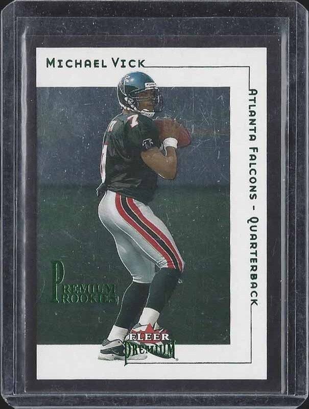 MICHAEL VICK 2001 FLEER PREMIUM ROOKIES GREEN ROOKIE RC #D 1561/2001