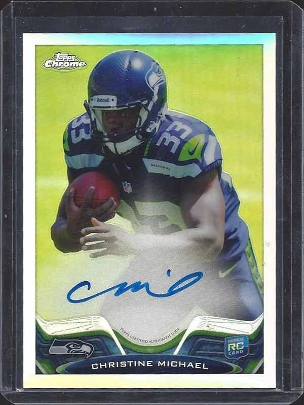 CHRISTINE MICHAEL 2013 TOPPS CHROME REFRACTOR ON CARD ROOKIE AUTO RC #D /150