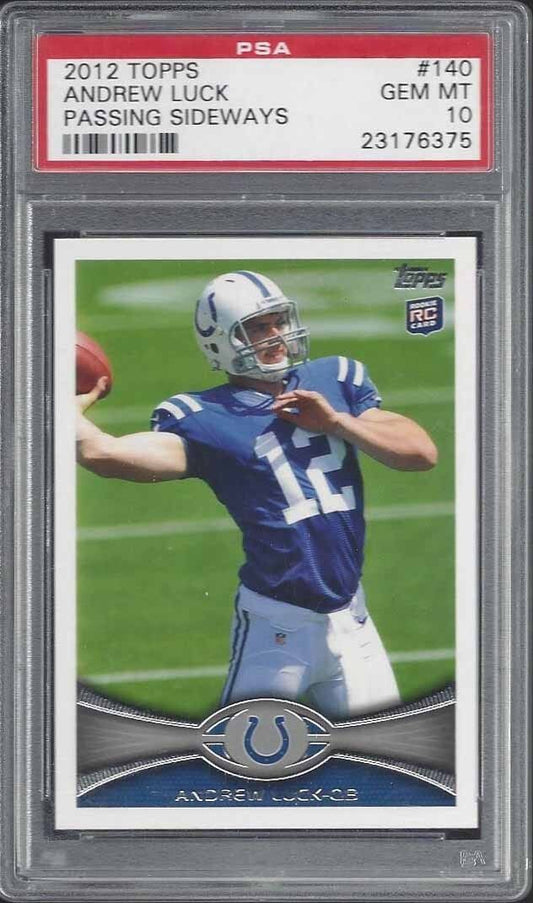 ANDREW LUCK 2012 TOPPS PASSING TRUE ROOKIE COLTS RC #140 PSA 10 GEM MINT