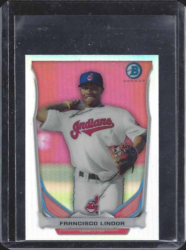 FRANCISCO LINDOR 2014 BOWMAN CHROME PROSPECTS MINI REFRACTOR INDIANS PROSPECT