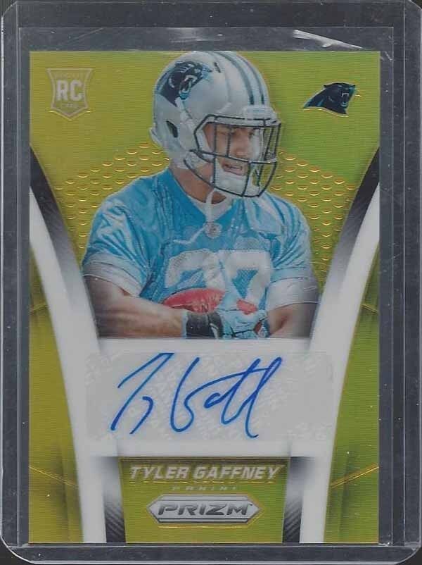 TYLER GAFFNEY 2014 PANINI PRIZM GOLD PRIZMS ROOKIE AUTO RC #D 9/10