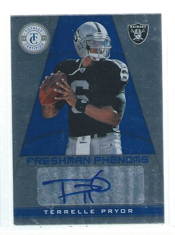 TERRELLE PRYOR 2012 TOTALLY CERTIFIED FRESHMAN PHENOMS AUTO BLUE RC #D 112/299