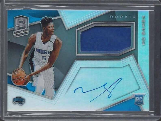 MO BAMBA 2018-19 SPECTRA ROOKIE JERSEY ON CARD AUTO RC #D 45/299