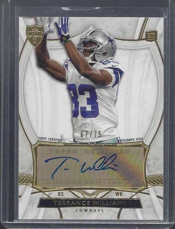 TERRANCE WILLIAMS 2013 TOPPS SUPREME COWBOYS ROOKIE AUTO RC #D 67/75
