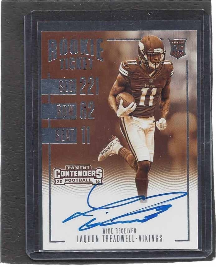 LAQUON TREADWELL 2016 CONTENDERS SEPIA SSP VARIATION ON CARD ROOKIE AUTO RC #326