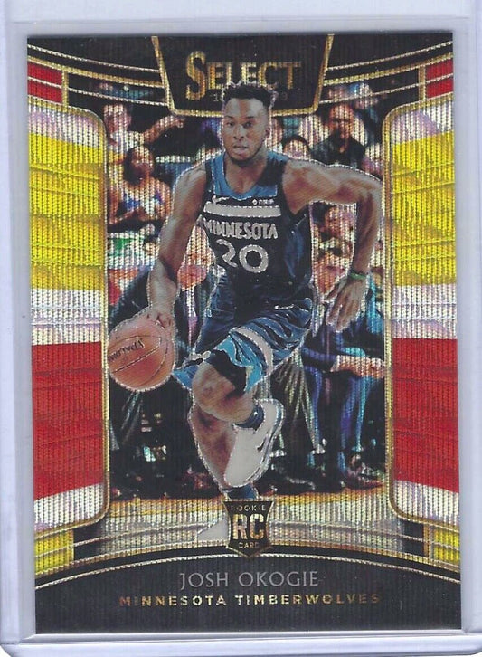 JOSH OKOGIE 2018-19 PANINI SELECT TRI COLOR CONCOURSE LEVEL PRIZM ROOKIE RC #97