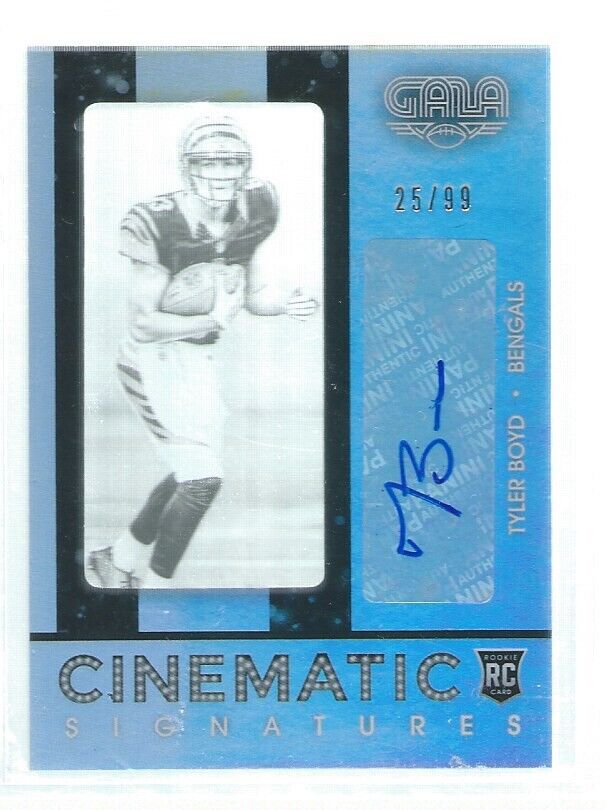 TYLER BOYD 2016 PANINI GALA CINEMATIC SIGNATURES AUTO RC #D 25/99