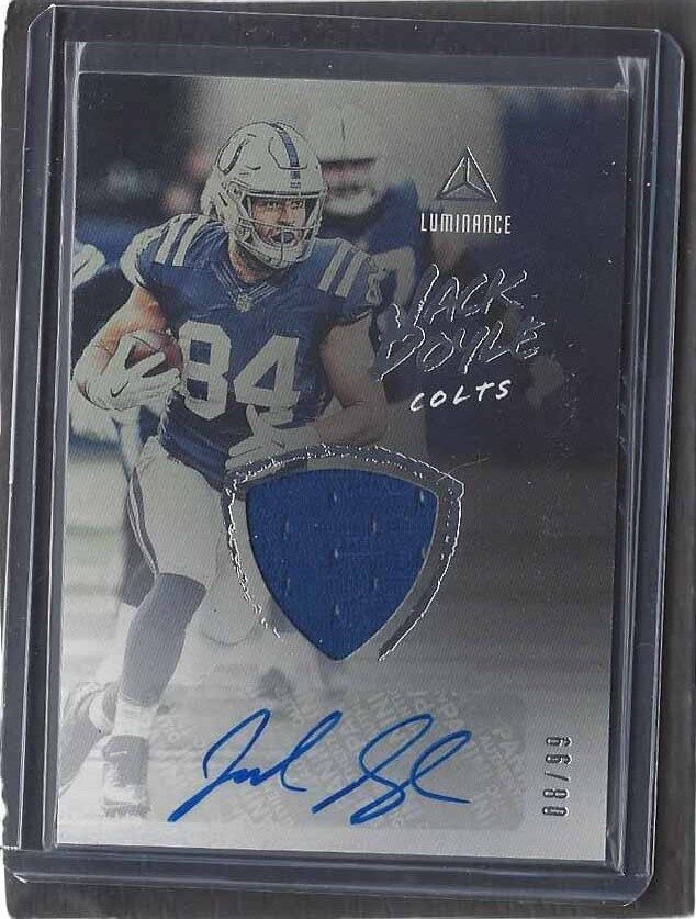 JACK DOYLE 2018 PANINI LUMINANCE COLTS JERSEY AUTO #D 8/99