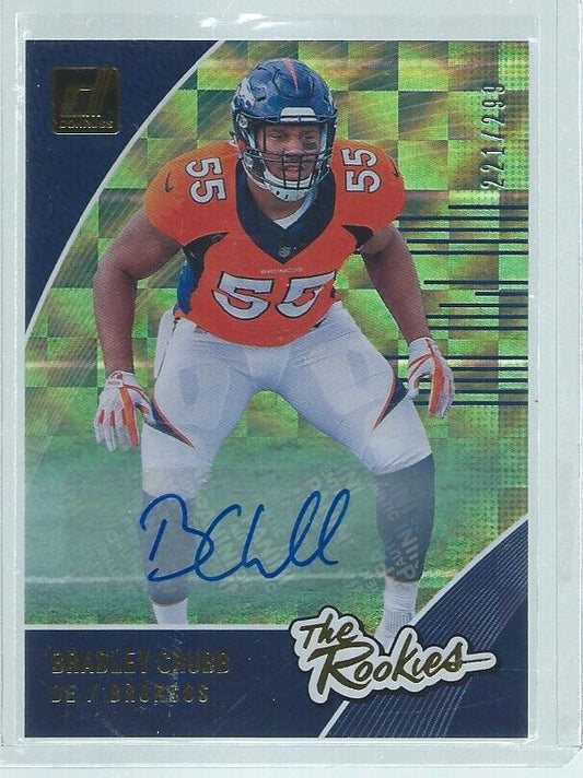 BRADLEY CHUBB 2018 PANINI DONRUSS THE ROOKIES AUTO RC #D 221/299