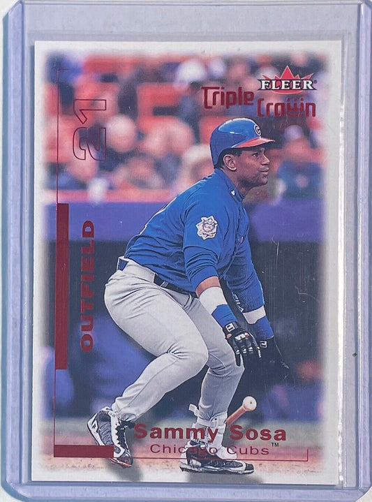SAMMY SOSA 2001 FLEER TRIPLE CROWN RUBY RED #D 195/320