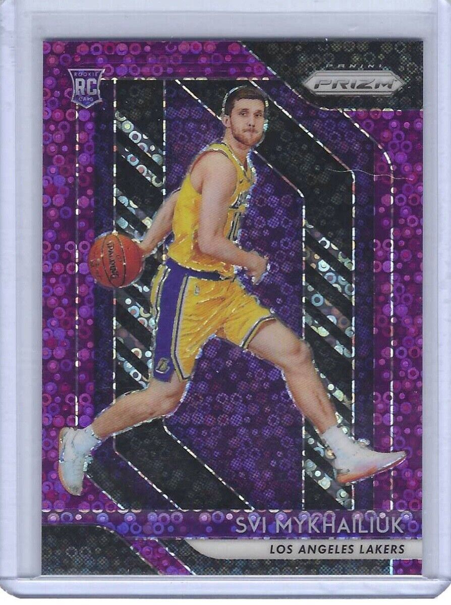 SVI MYKHAILUK 2018-19 PANINI PRIZM PURPLE FAST BREAK DISCO ROOKIE RC #D 10/75