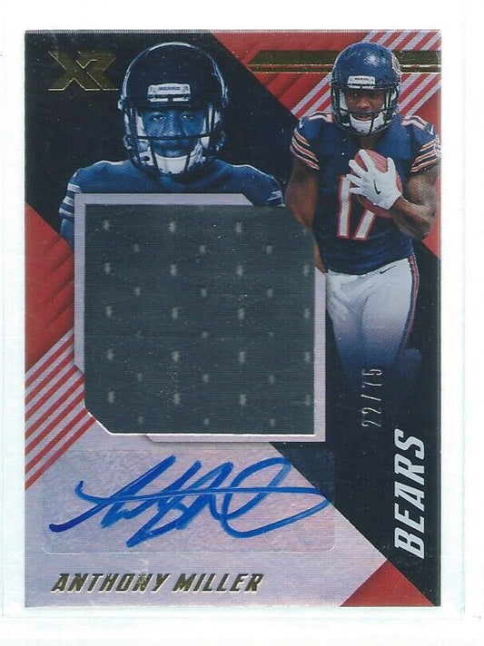 ANTHONY MILLER 2018 PANINI XR JERSEY AUTO RED RC #D 22/75