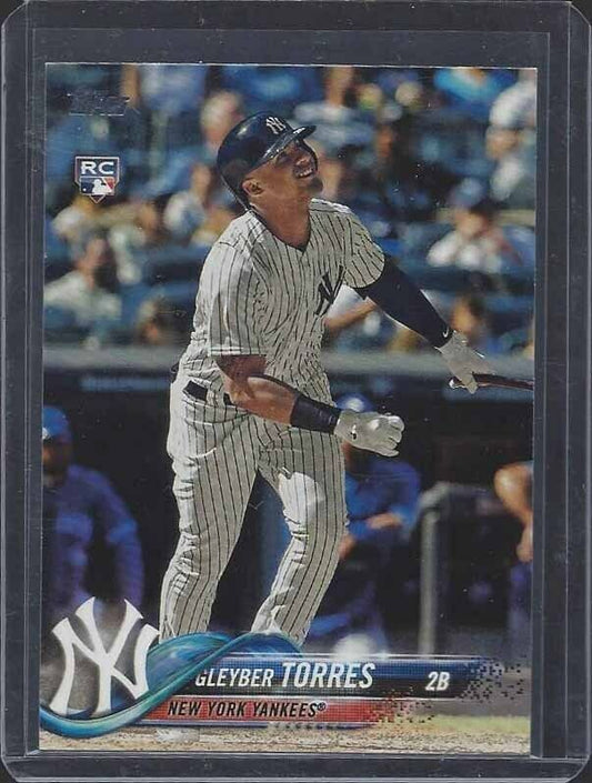 GLEYBER TORRES 2018 TOPPS UPDATE YANKEES TRUE ROOKIE RC #200