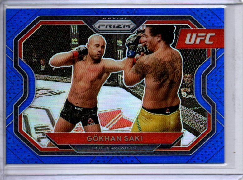 GOKHAN SAKI 2021 PANINI PRIZM UFC BLUE PRIZM #D 185/199