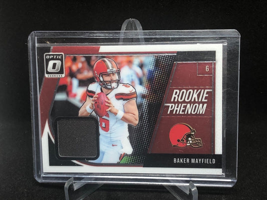 BAKER MAYFIELD 2018 DONRUSS OPTIC ROOKIE PHENOM JERSEY RC