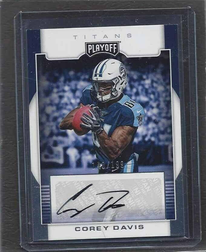 COREY DAVIS 2017 PANINI PLAYOFF TITANS ROOKIE AUTO RC #D 140/199