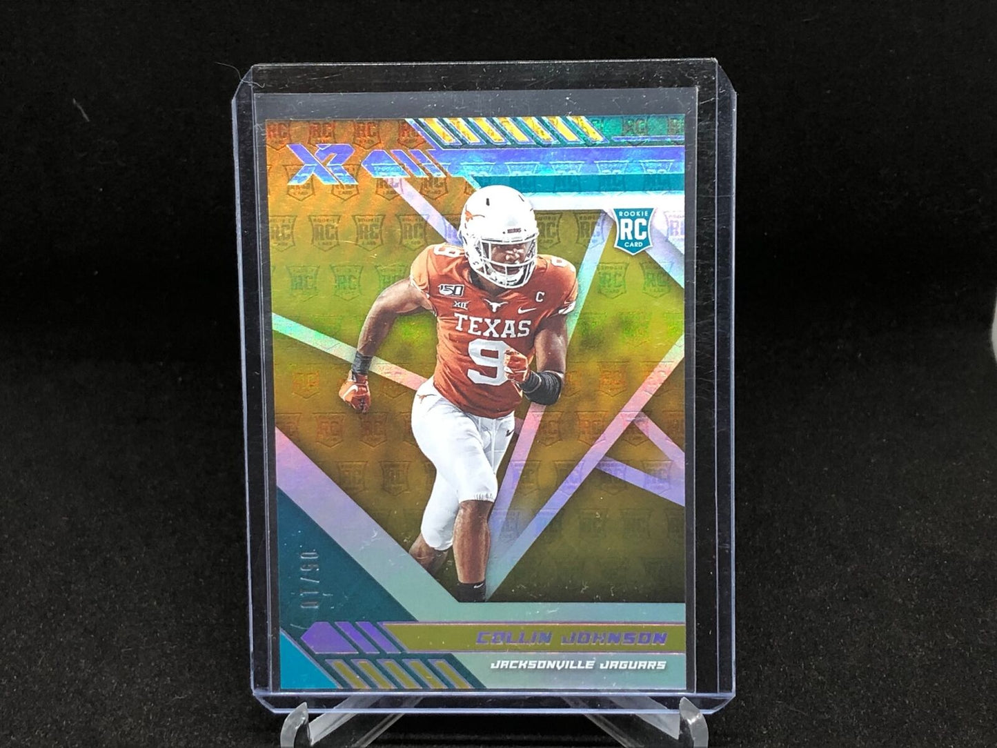COLLIN JOHNSON 2020 PANINI XR GOLD RC #’D 5/10 CARD # 174