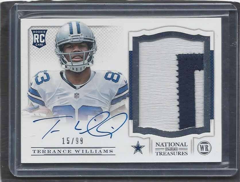 TERRANCE WILLIAMS 2013 NATIONAL TREASURES RPA ROOKIE PATCH AUTO RC #D 41/99