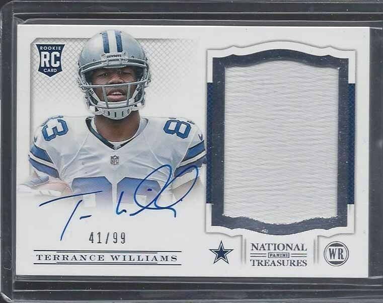 TERRANCE WILLIAMS 2013 NATIONAL TREASURES RPA ROOKIE PATCH AUTO RC #D 41/99