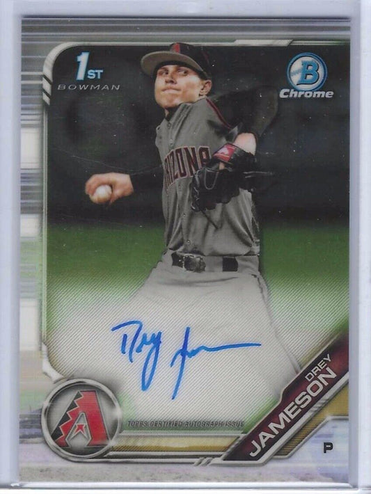 DREY JAMESON 2019 BOWMAN CHROME 1ST PROSPECT ON CARD AUTO #CDA-DJ