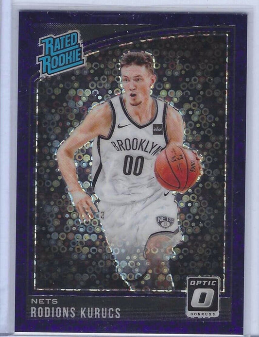 RODIONS KURUCS 2018-19 DONRUSS OPTIC PURPLE DISCO HOLO PRIZM RC #D 68/95