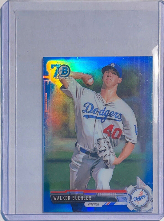 WALKER BUEHLER 2017 BOWMAN CHROME MINI 70TH PROSPECT BLUE REFRACTOR #D 20/70