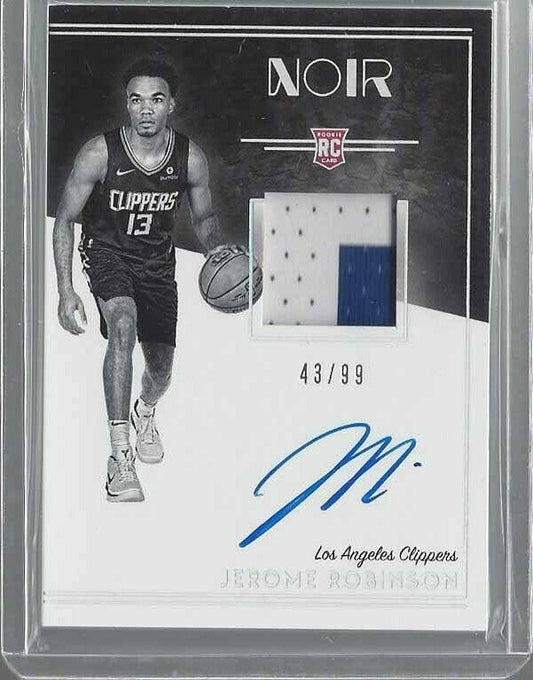 JEROME ROBINSON 2018-19 PANINI NOIR BLACK & WHITE RPA PATCH AUTO RC #D /99