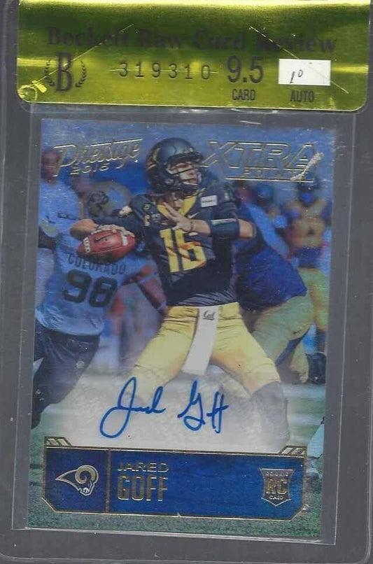 JARED GOFF 2016 PRESTIGE XTRA POINTS GOLD AUTO RC #D 40/50 BGS 9.5 10 AU POP 1/1