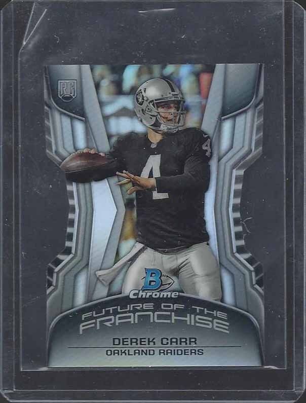 DEREK CARR 2014 BOWMAN CHROME FUTURE OF THE FRANCHISE MINI ROOKIE REFRACTOR RC