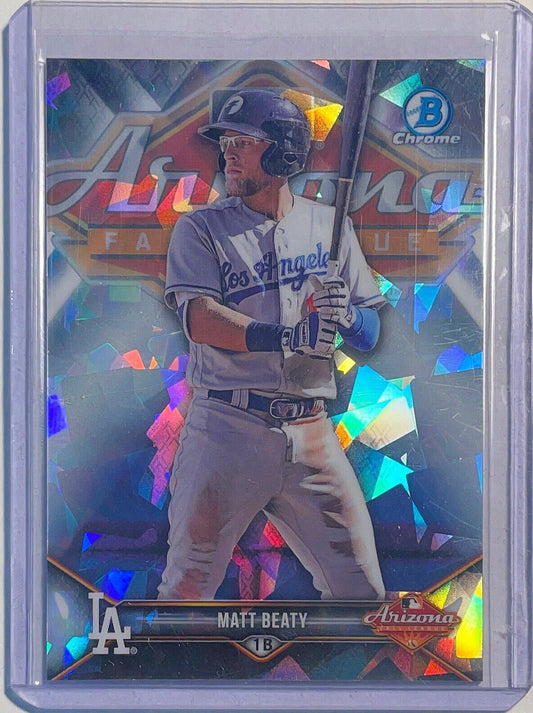 MATT BEATY 2018 BOWMAN CHROME ARIZONA FALL LEAGUE ATOMIC REFRACTOR #D 079/150