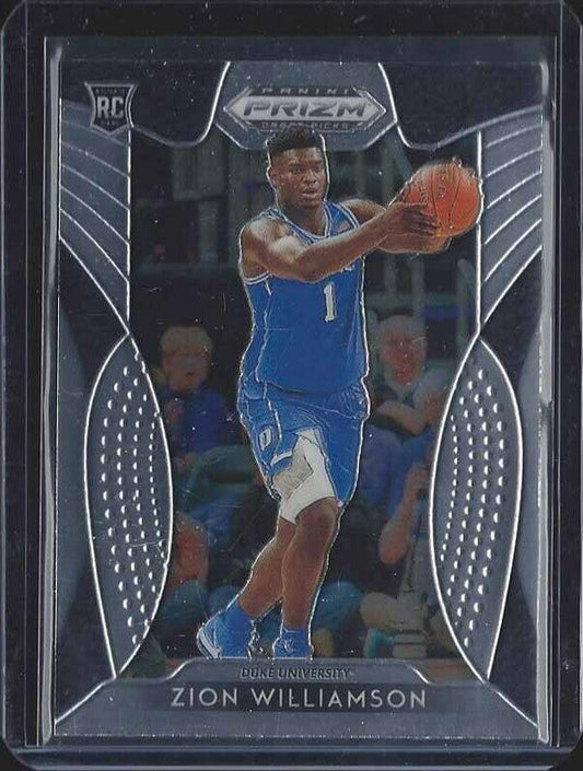 ZION WILLIAMSON 2019 PANINI PRIZM TRUE ROOKIE BLUE JERSEY RC #64