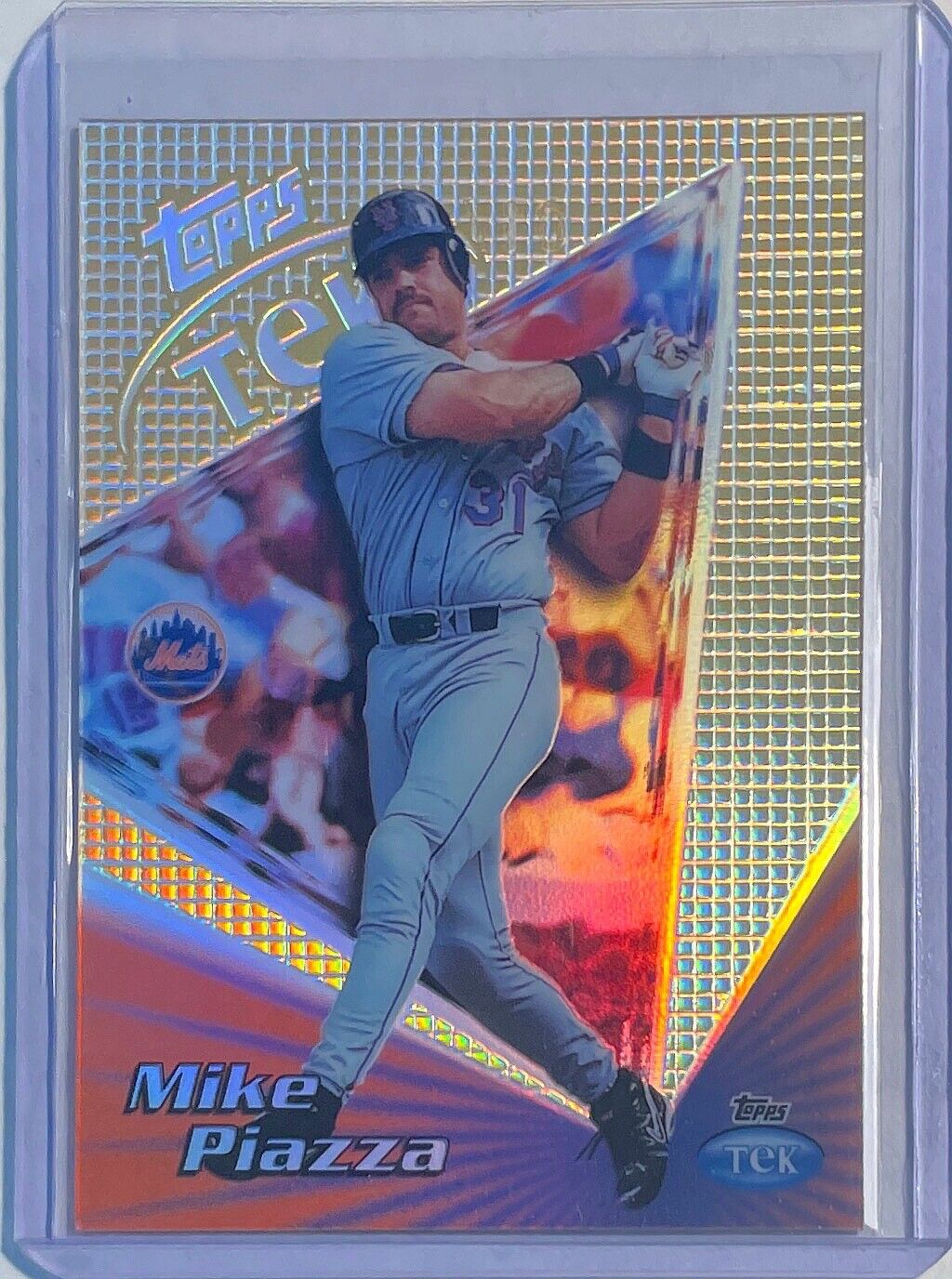MIKE PIAZZA 1999 TOPPS TEK GOLD PATTERN 30 #D 01/10