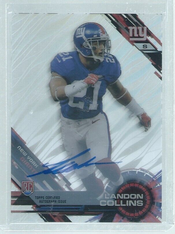LANDON COLLINS 2015 TOPPS HIGH TEK ON CARD AUTO RC #52