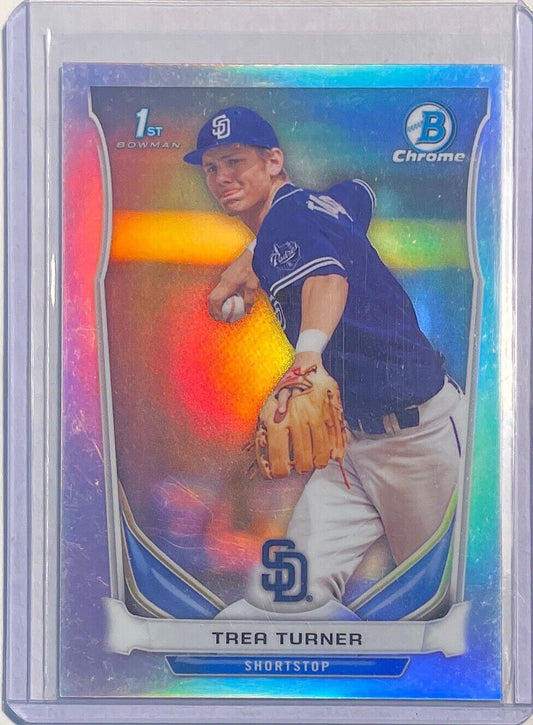 TREA TURNER 2014 BOWMAN CHROME 1ST PROSPECT SILVER REFRACTOR #CDP10