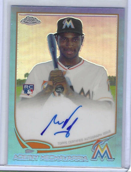 ADEINY HECHAVARRIA 2013 TOPPS CHROME LIGHT BLUE REFRACTOR AUTO RC #D 43/199