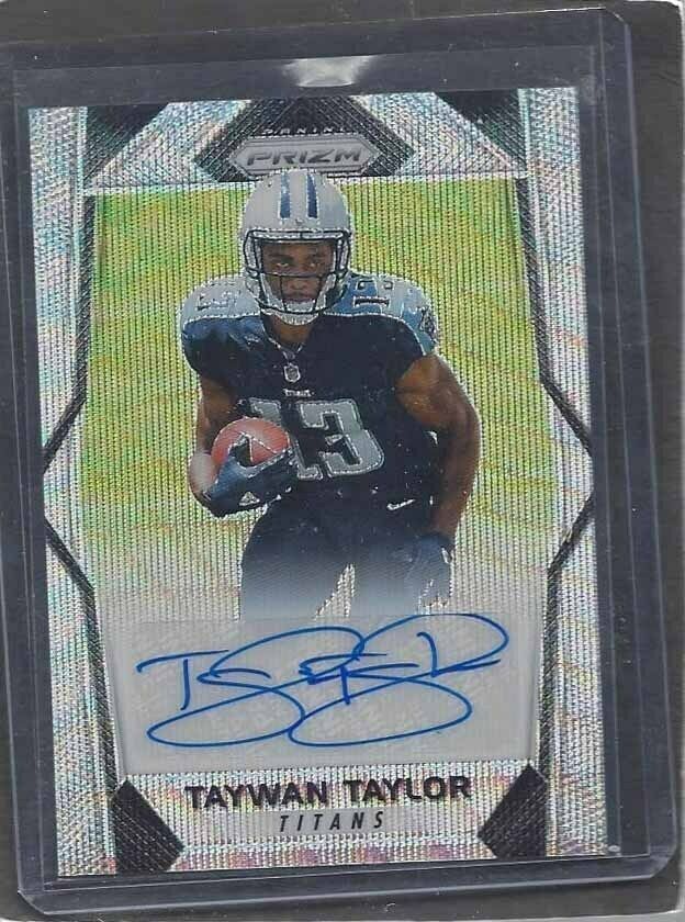 TAYWAN TAYLOR 2017 PANINI PRIZM BLUE WAVE PRIZMS ROOKIE AUTO RC #D 103/149