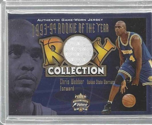 CHRIS WEBBER 2001-02 FLEER FOCUS ROOKIE OF THE YEAR JERSEY COLLECTION
