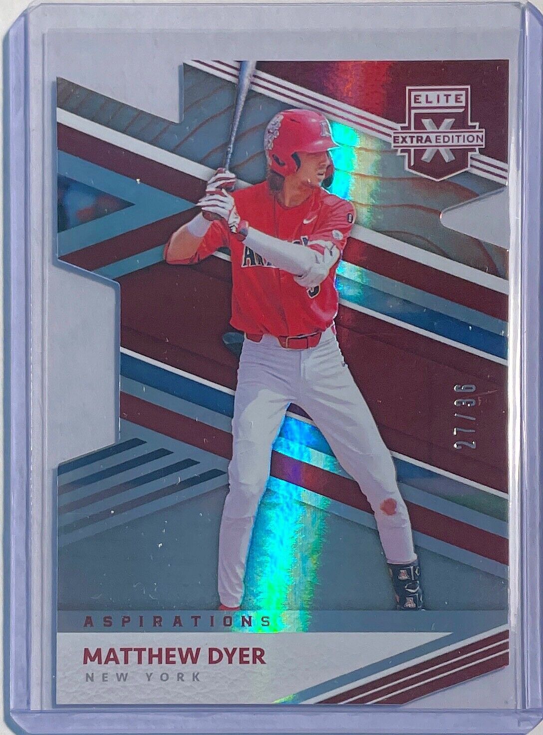 MATTHEW DYER 2020 PANINI ELITE EXTRA EDITION ASPIRATIONS PROSPECT DIE-CUT #D /36