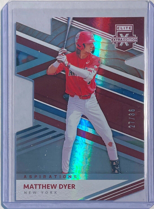 MATTHEW DYER 2020 PANINI ELITE EXTRA EDITION ASPIRATIONS PROSPECT DIE-CUT #D /36