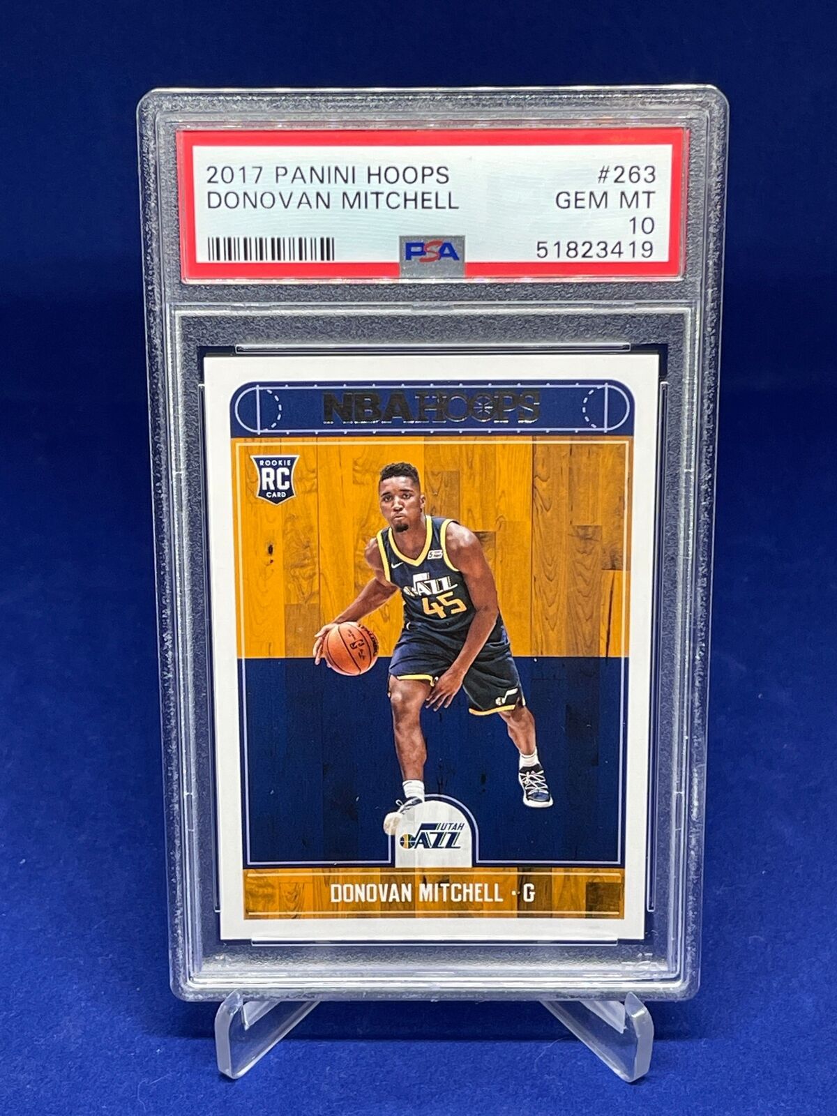 DONOVAN MITCHELL 2017-18 PANINI NBA HOOPS ROOKIE RC #263 PSA 10 GEM MINT