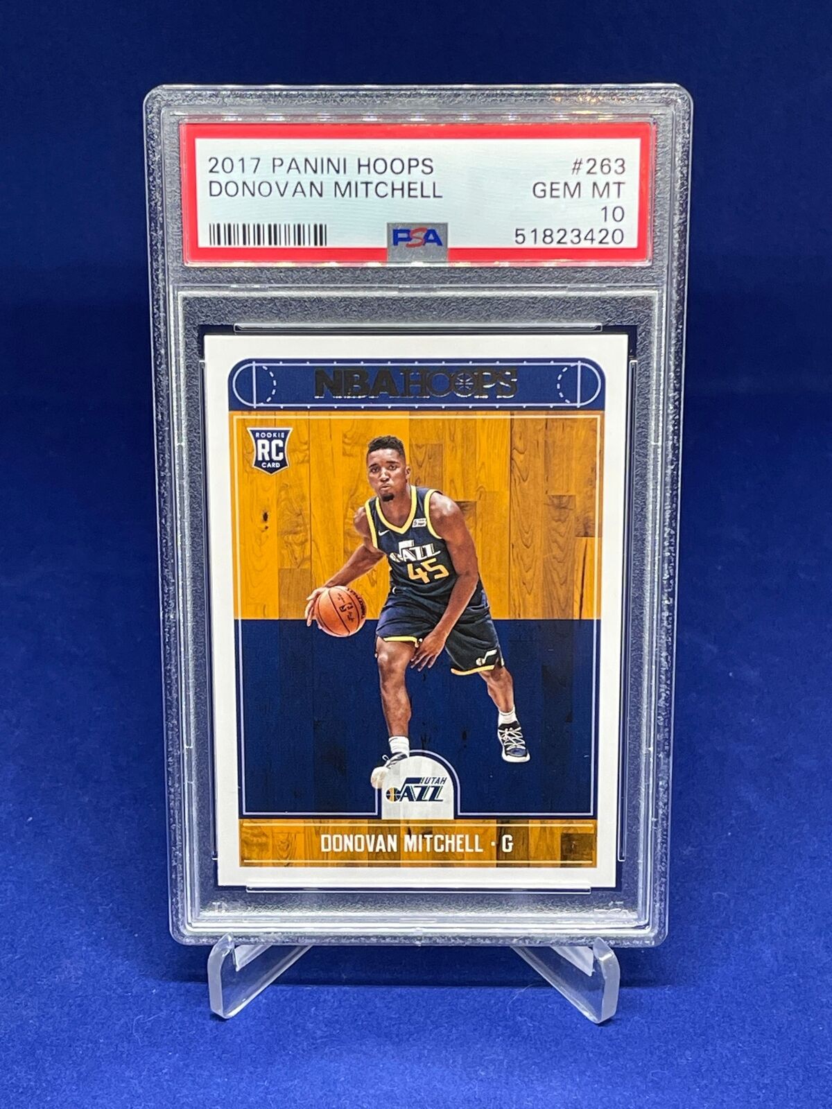 DONOVAN MITCHELL 2017-18 PANINI NBA HOOPS ROOKIE RC #263 PSA 10 GEM MINT