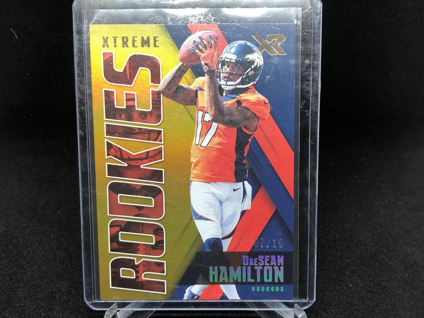 DAESEAN HAMILTON 2018 XR XTREME ROOKIES GOLD RC #?D 7/10