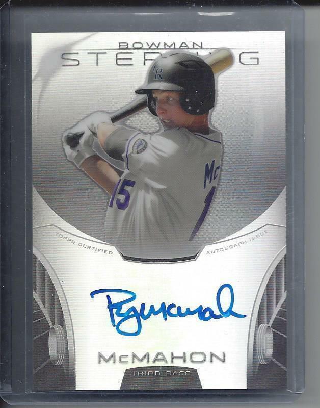 1/1 RYAN MCMAHON 2013 BOWMAN STERLING REFRACTOR ON CARD AUTO #D 15/150 JSY #15!