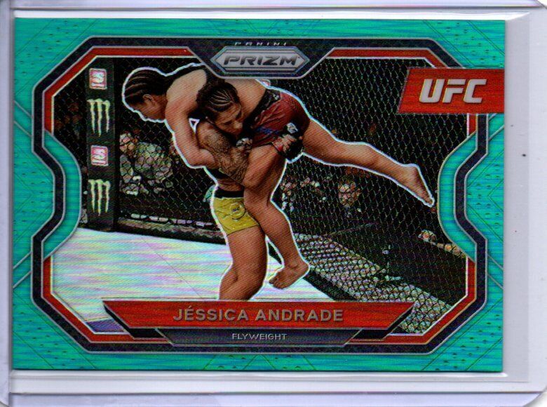 JESSICA ANDRADE 2021 PANINI PRIZM UFC TEAL PRIZM #D 34/49